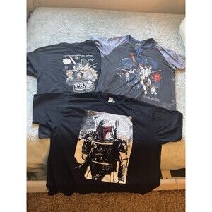 3vt Shirts Star Wars A New Hope Henley Button Graphic T-Shirt, Large Size